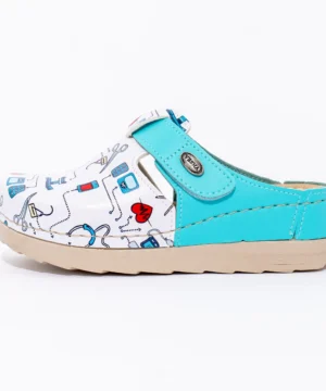 Chodak medyczny - Unisex Print Doctor Mint Blue