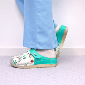 Alternatief beeld van Medische klomp - Unisex Print Doctor Mint Blauw