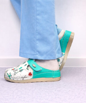 Alternatywny widok Medische klomp - Unisex Print Doctor Mint Blauw