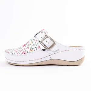 Medische klomp - Melisa Print Bloemen Wit