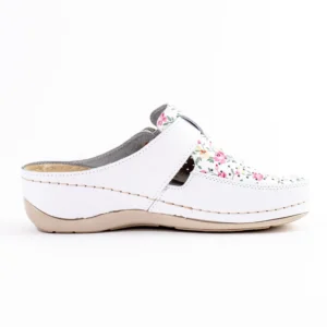 Alternatief beeld van Medische klomp - Melisa Print Bloemen Wit